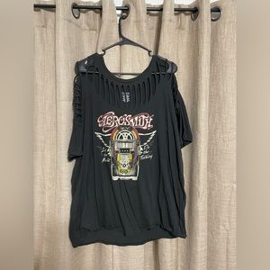 Torrid Distressed Band Tee